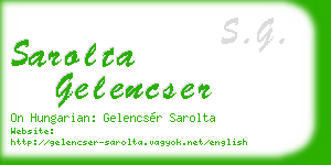 sarolta gelencser business card
